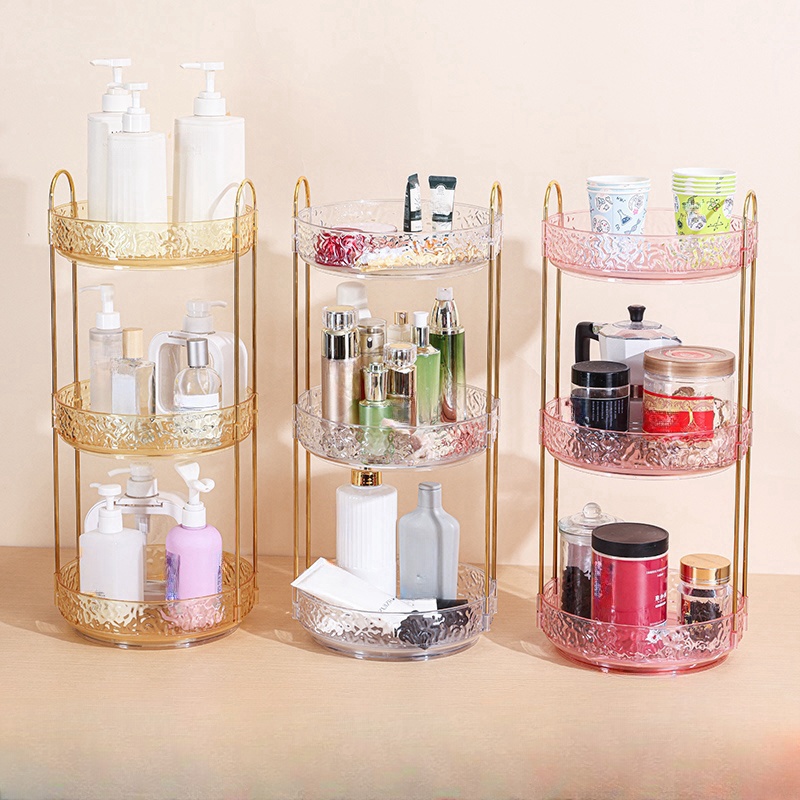 Luxury Skincare Dupes - 軽量化粧品収納ボックス、ドレッシングテーブル、多層回転ラック、香水およびスキンケア製品、バスルーム、高級品