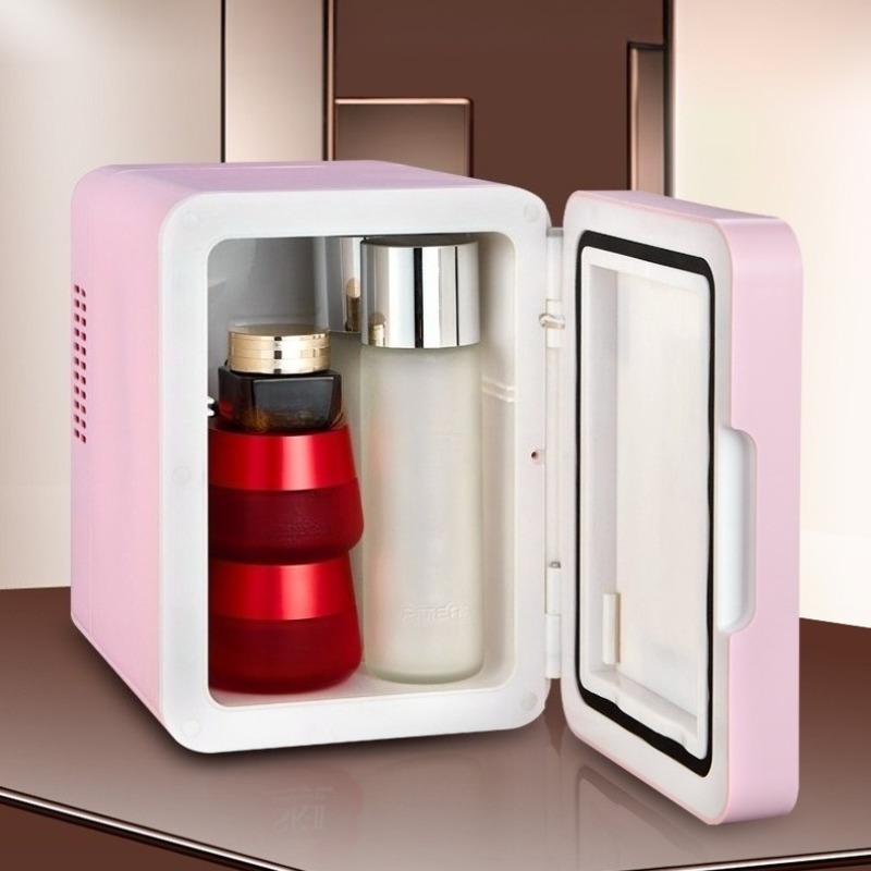 Luxury Skincare & Spa Photos - ポータブルミニメイクアップクーラー冷蔵庫、高級化粧品冷蔵庫（ミラー付き、静音）、スキンケア冷蔵庫、4L小型冷蔵庫（室内用）