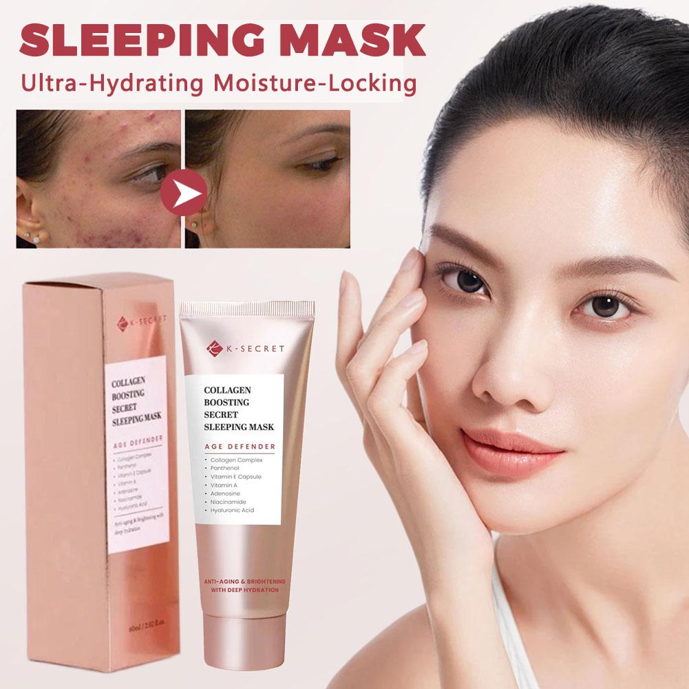 High Luxury Skincare - K-SECRET 韓国高級コラーゲンスリーピングマスク - 優しくクレンジング、深く保湿、贅沢なフェイシャルスキンケアマスク