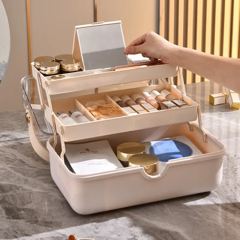 ライト高級化粧品収納ボックスデスクトップハイエンド大容量防塵 - High Luxury Skincare のレビューと価格