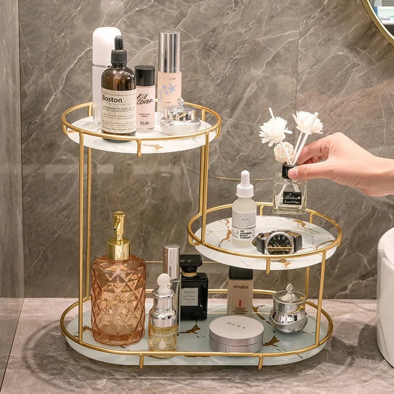 ライト高級カウンタートップラック錬鉄製収納棚ラックスキンケア - Luxury Skincare Dupes のレビューと価格